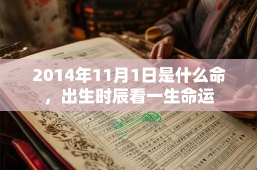 2014年11月1日是什么命，出生时辰看一生命运