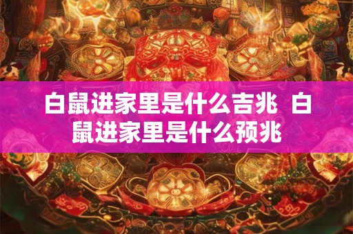 白鼠进家里是什么吉兆 白鼠进家里是什么预兆 白鼠进家里是什么吉兆 白鼠进家里是什么预兆