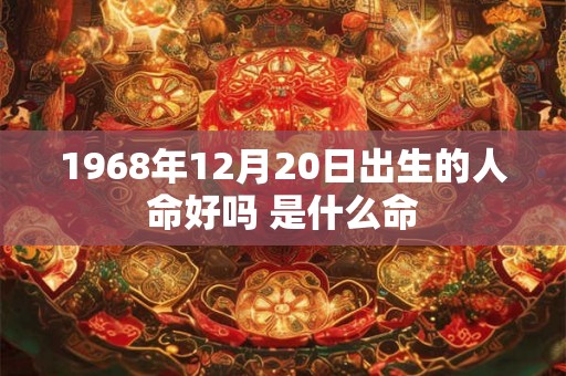 1968年12月20日出生的人命好吗 是什么命