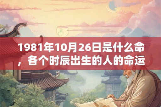 1981年10月26日是什么命，各个时辰出生的人的命运