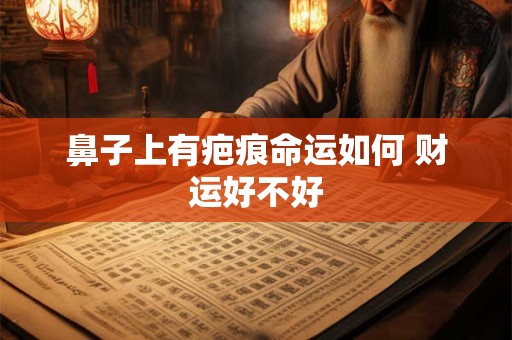 鼻子上有疤痕命运如何 财运好不好