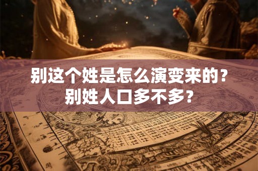 别这个姓是怎么演变来的？别姓人口多不多？