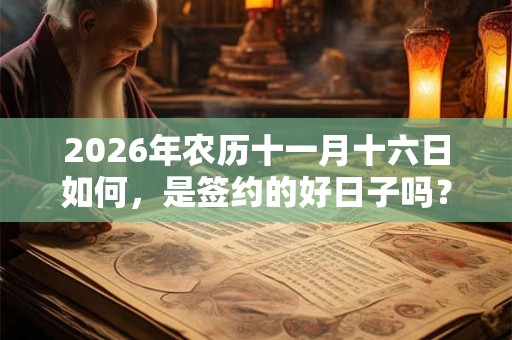 2026年农历十一月十六日如何，是签约的好日子吗？