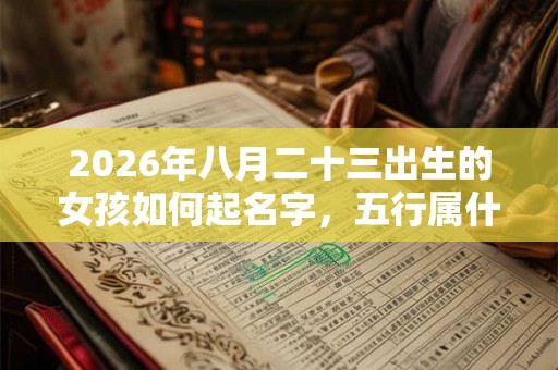 2026年八月二十三出生的女孩如何起名字，五行属什么