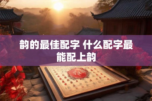韵的最佳配字 什么配字最能配上韵