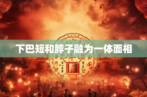 下巴短和脖子融为一体面相