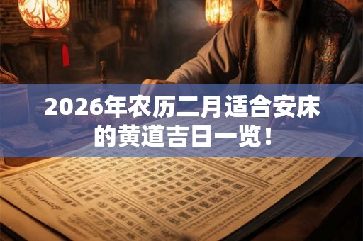 2026年农历二月适合安床的黄道吉日一览！