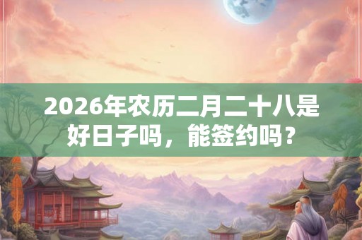 2026年农历二月二十八是好日子吗，能签约吗？