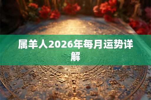 属羊人2026年每月运势详解