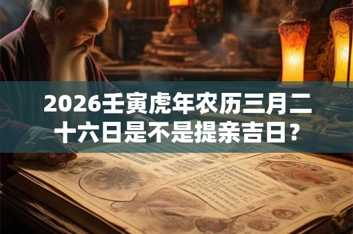 2026壬寅虎年农历三月二十六日是不是提亲吉日？