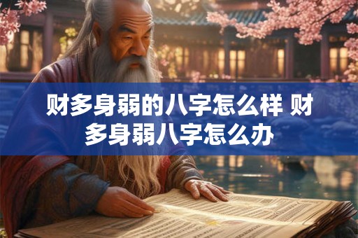 财多身弱的八字怎么样 财多身弱八字怎么办 财多身弱的八字怎么样 财多身弱八字怎么办