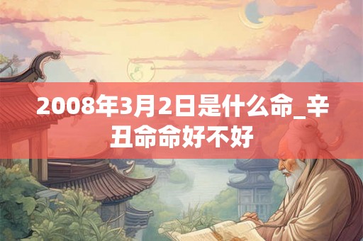 2008年3月2日是什么命_辛丑命命好不好 2008年3月2日是什么命_辛丑命命好不好