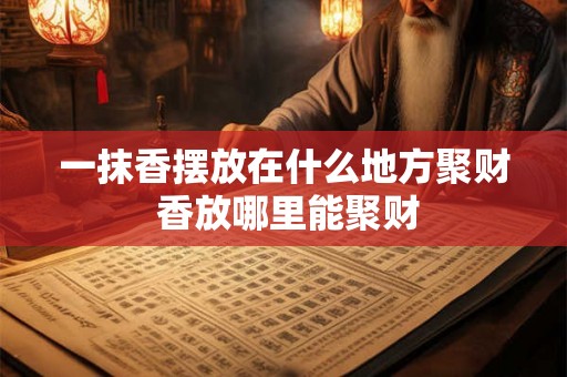 一抹香摆放在什么地方聚财 香放哪里能聚财