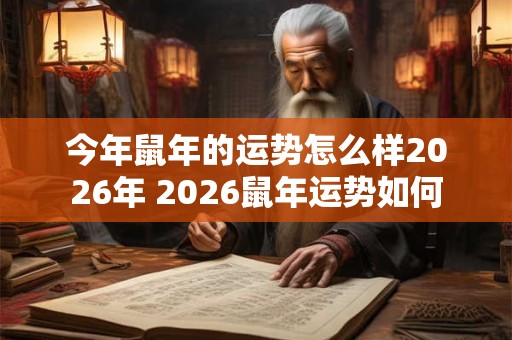 今年鼠年的运势怎么样2026年 2026鼠年运势如何