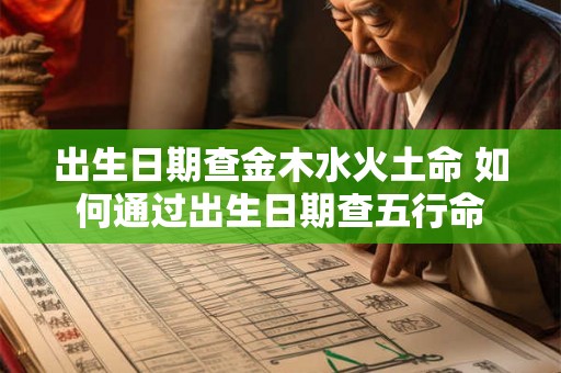 出生日期查金木水火土命 如何通过出生日期查五行命