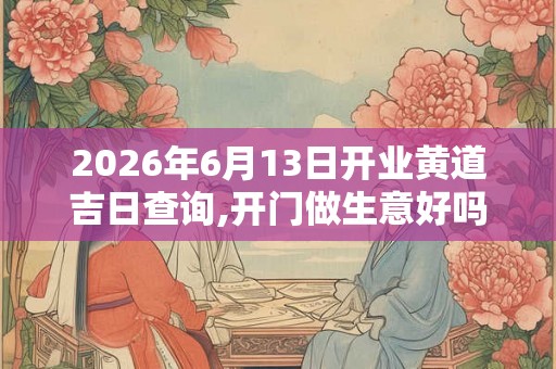2026年6月13日开业黄道吉日查询,开门做生意好吗