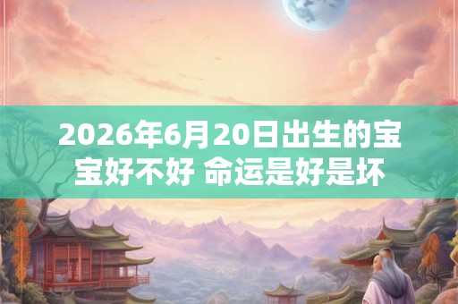 2026年6月20日出生的宝宝好不好 命运是好是坏 2026年6月20日出生的宝宝好不好 命运是好是坏
