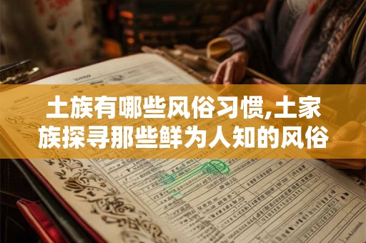 土族有哪些风俗习惯,土家族探寻那些鲜为人知的风俗习惯