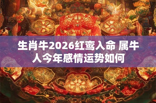 生肖牛2026红鸾入命 属牛人今年感情运势如何