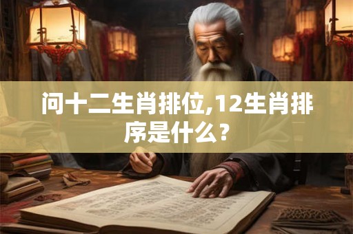问十二生肖排位,12生肖排序是什么？