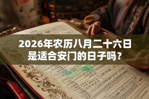 2026年农历八月二十六日是适合安门的日子吗？