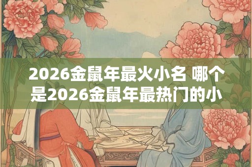 2026金鼠年最火小名 哪个是2026金鼠年最热门的小名