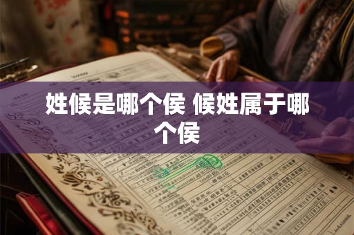 姓候是哪个侯 候姓属于哪个侯 姓候是哪个侯 候姓属于哪个侯