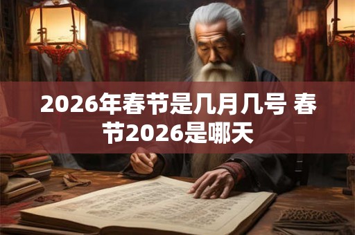 2026年春节是几月几号 春节2026是哪天