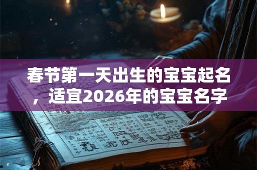春节第一天出生的宝宝起名，适宜2026年的宝宝名字
