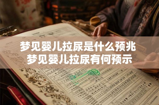 梦见婴儿拉尿是什么预兆 梦见婴儿拉尿有何预示