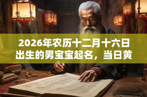 2026年农历十二月十六日出生的男宝宝起名，当日黄历怎么样？