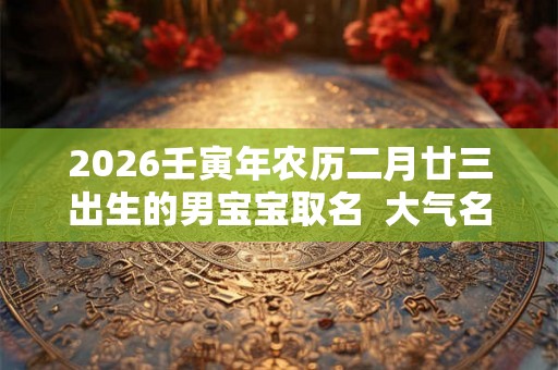 2026壬寅年农历二月廿三出生的男宝宝取名 大气名字 2026壬寅年农历二月廿三出生的男宝宝取名 大气名字
