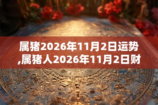 属猪2026年11月2日运势,属猪人2026年11月2日财运,生肖猪2026年11月2日运势