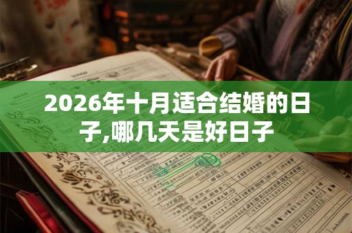 2026年十月适合结婚的日子,哪几天是好日子 2026年十月适合结婚的日子,哪几天是好日子
