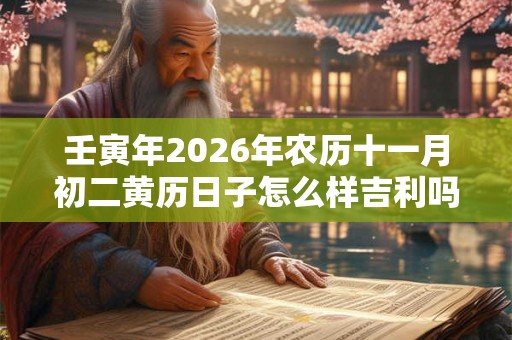 壬寅年2026年农历十一月初二黄历日子怎么样吉利吗? 壬寅年2026年农历十一月初二黄历日子怎么样吉利吗?