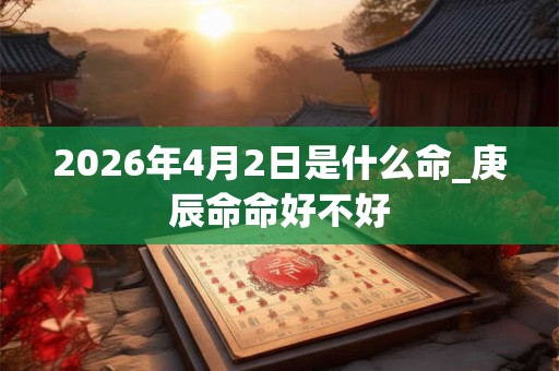 2026年4月2日是什么命_庚辰命命好不好