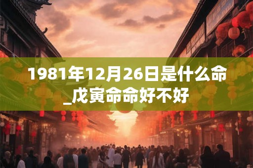 1981年12月26日是什么命_戊寅命命好不好