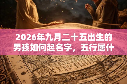 2026年九月二十五出生的男孩如何起名字,五行属什么 2026年九月二十五出生的男孩如何起名字,五行属什么