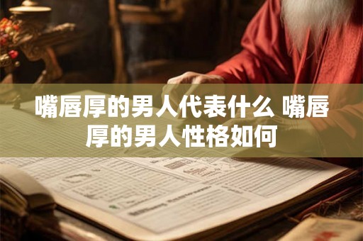 嘴唇厚的男人代表什么 嘴唇厚的男人性格如何
