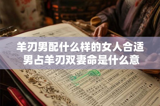 羊刃男配什么样的女人合适 男占羊刃双妻命是什么意思