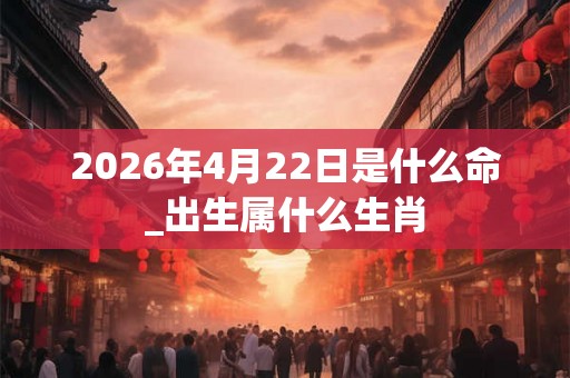 2026年4月22日是什么命_出生属什么生肖