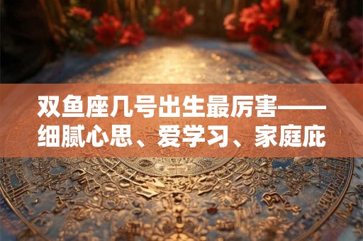 双鱼座几号出生最厉害——细腻心思、爱学习、家庭庇护、独立性强