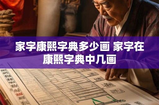 家字康熙字典多少画 家字在康熙字典中几画