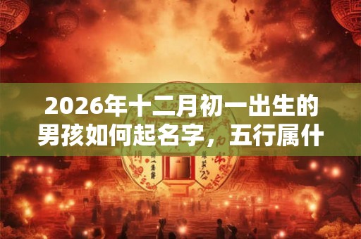 2026年十二月初一出生的男孩如何起名字，五行属什么