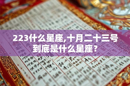 223什么星座,十月二十三号到底是什么星座？