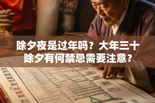 除夕夜是过年吗?大年三十除夕有何禁忌需要注意? 除夕夜是过年吗?大年三十除夕有何禁忌需要注意?