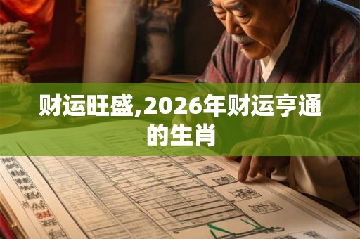 财运旺盛,2026年财运亨通的生肖