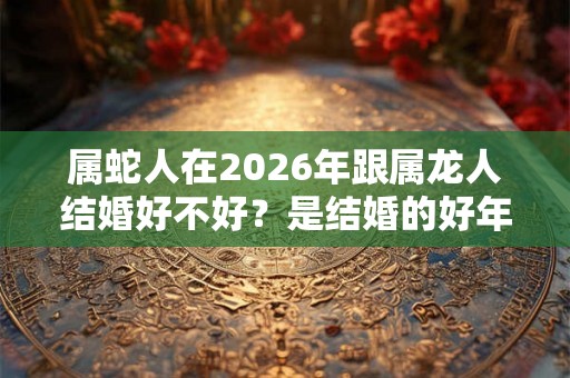 属蛇人在2026年跟属龙人结婚好不好?是结婚的好年份吗? 属蛇人在2026年跟属龙人结婚好不好?是结婚的好年份吗?