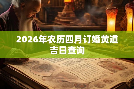 2026年农历四月订婚黄道吉日查询