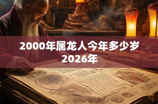 2000年属龙人今年多少岁2026年